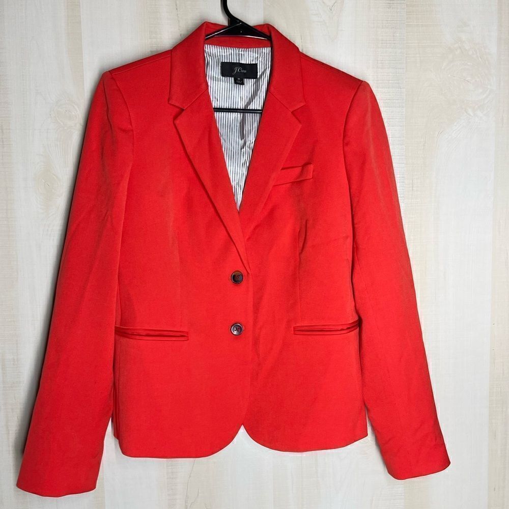 J. Crew red 2 button blazer, size medium